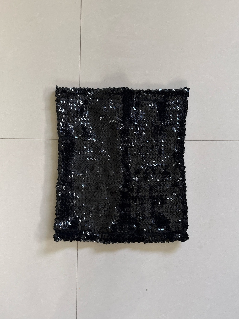 Free People Black Sequin Tube Top